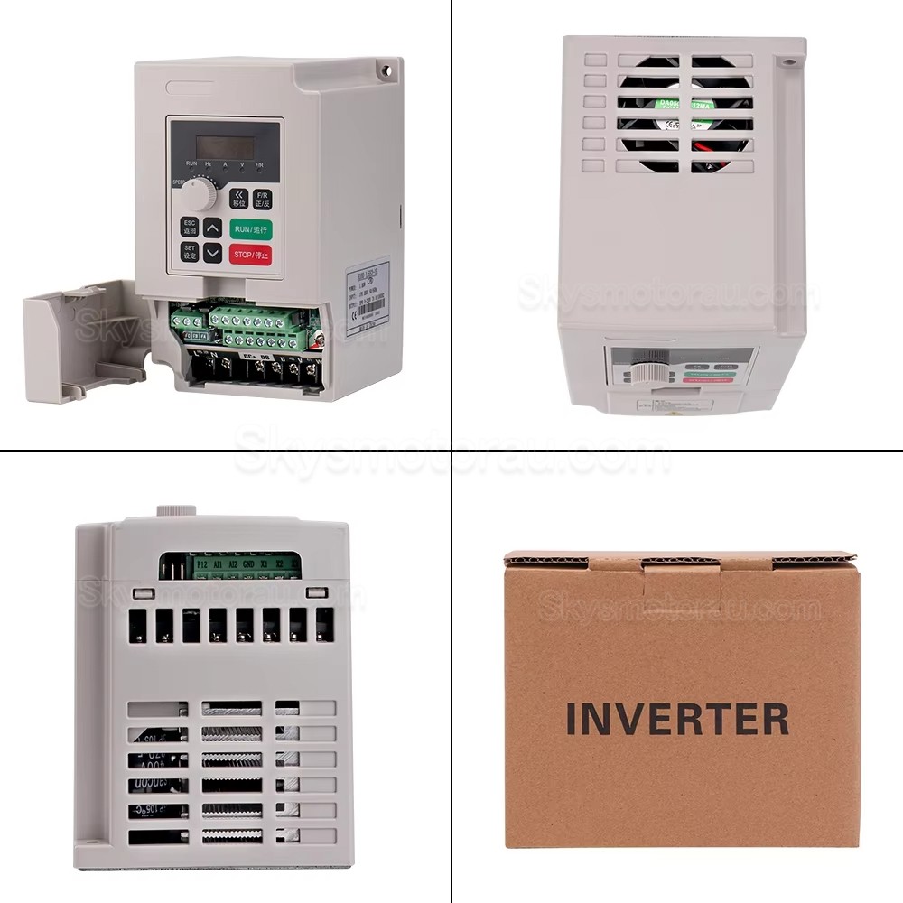 2.2KW VFD Spindle Kit 80-2.2KW-ER20 + H100-2.2 Indc. Air Cooled Spindle Motor + Variable Frequency Drive + 13Pcs ER20 Collet